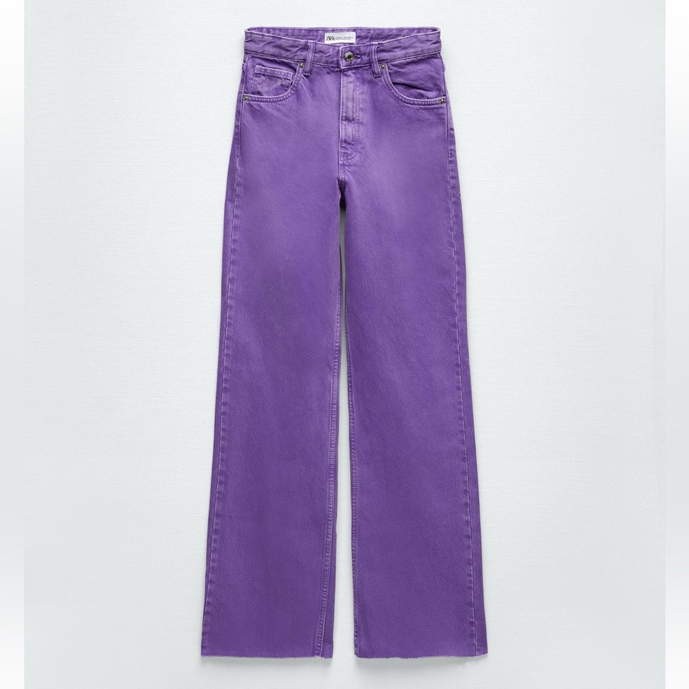 Zara purple wide leg pants